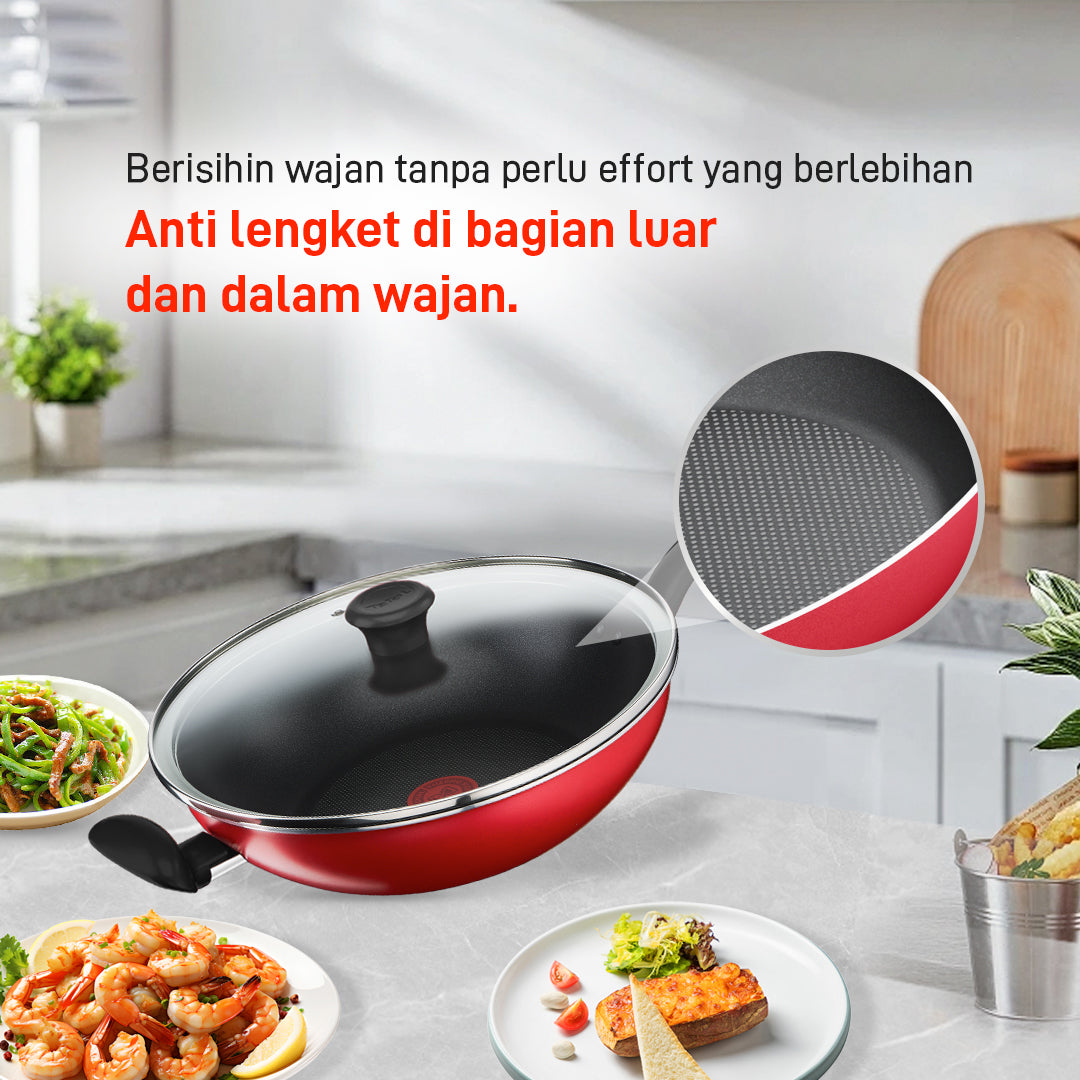 Ruby Wokpan 32cm + Lid / Wajan Anti Lengket