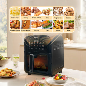 Air Fryer Easy Fry Infrared Window Black EY821 6L