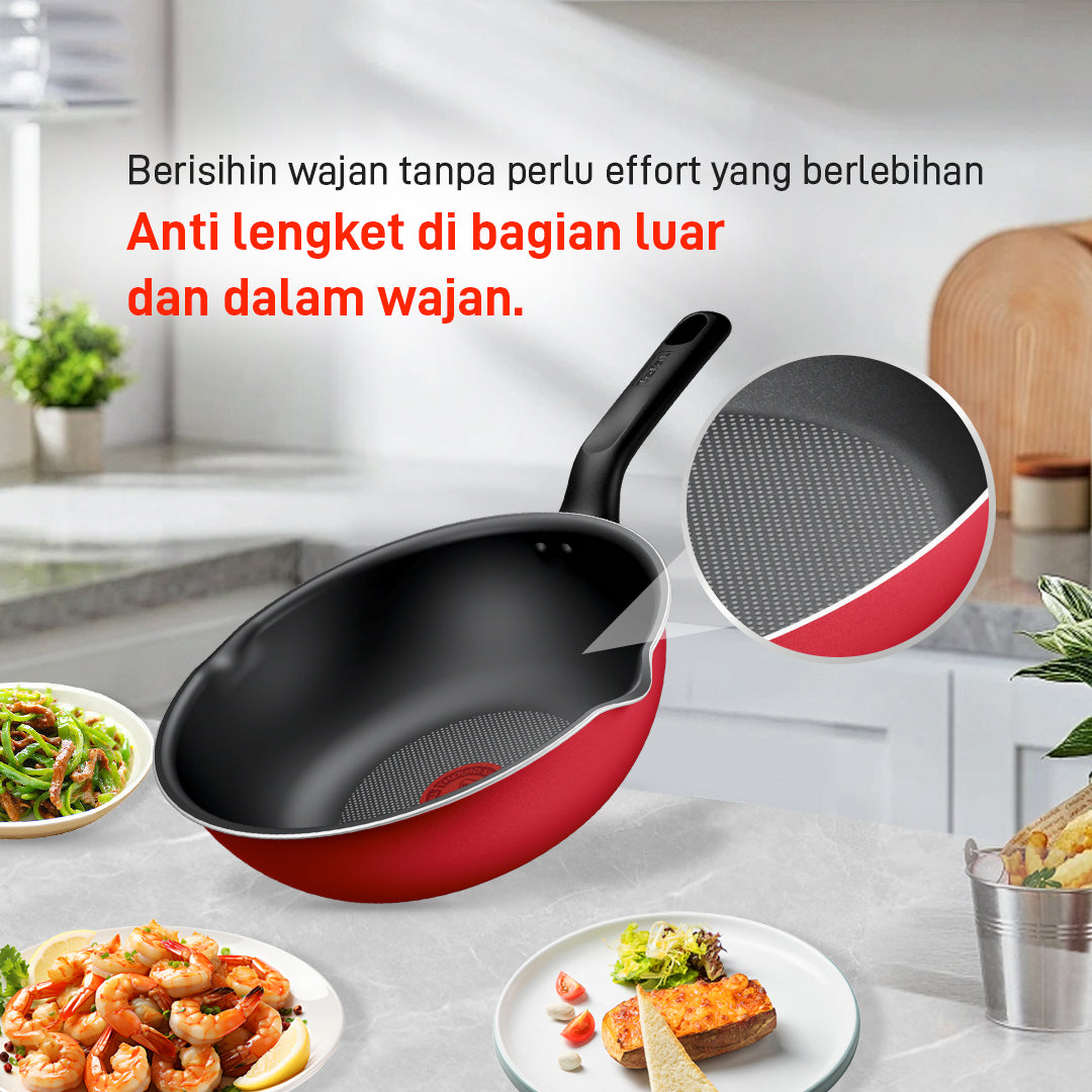 Ruby Deep Frypan 24cm / Wajan Anti Lengket