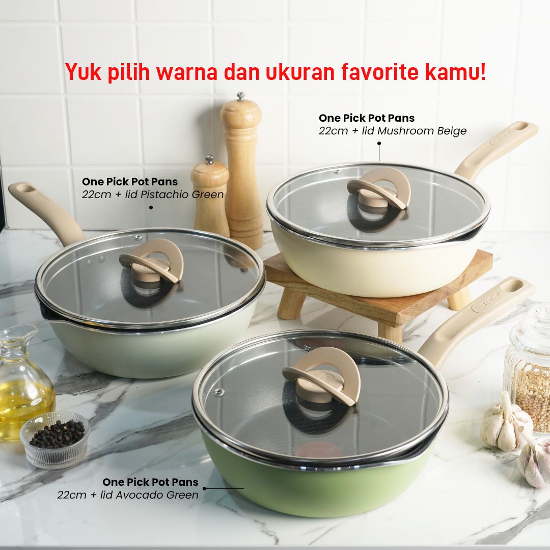 Wajan Serba Bisa OPPP 22cm+Tutup - Mushroom Beige