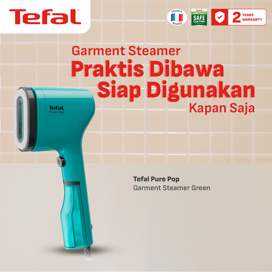 Pure Pop Garment Steamer Green / Handheld Steamer / Setrika Uap
