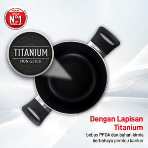 Day by Day Stockpot 22cm + Lid / Panci Anti Lengket