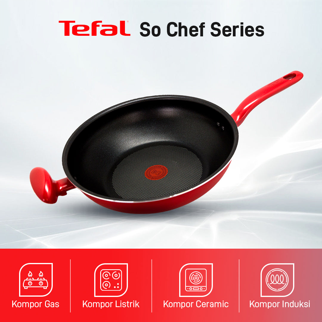 So Chef Wokpan 30cm + Tutup / Wajan Induksi