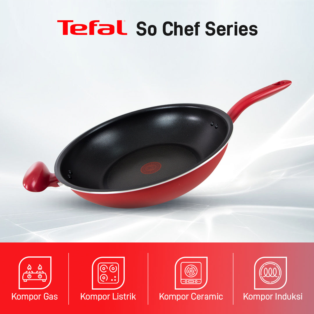 So Chef Wokpan 32cm + Tutup / Wajan Induksi