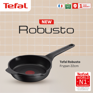 Tefal Robusto Titanium 3X – Wajan Anti Lengket Premium, Bisa Semua Kompor