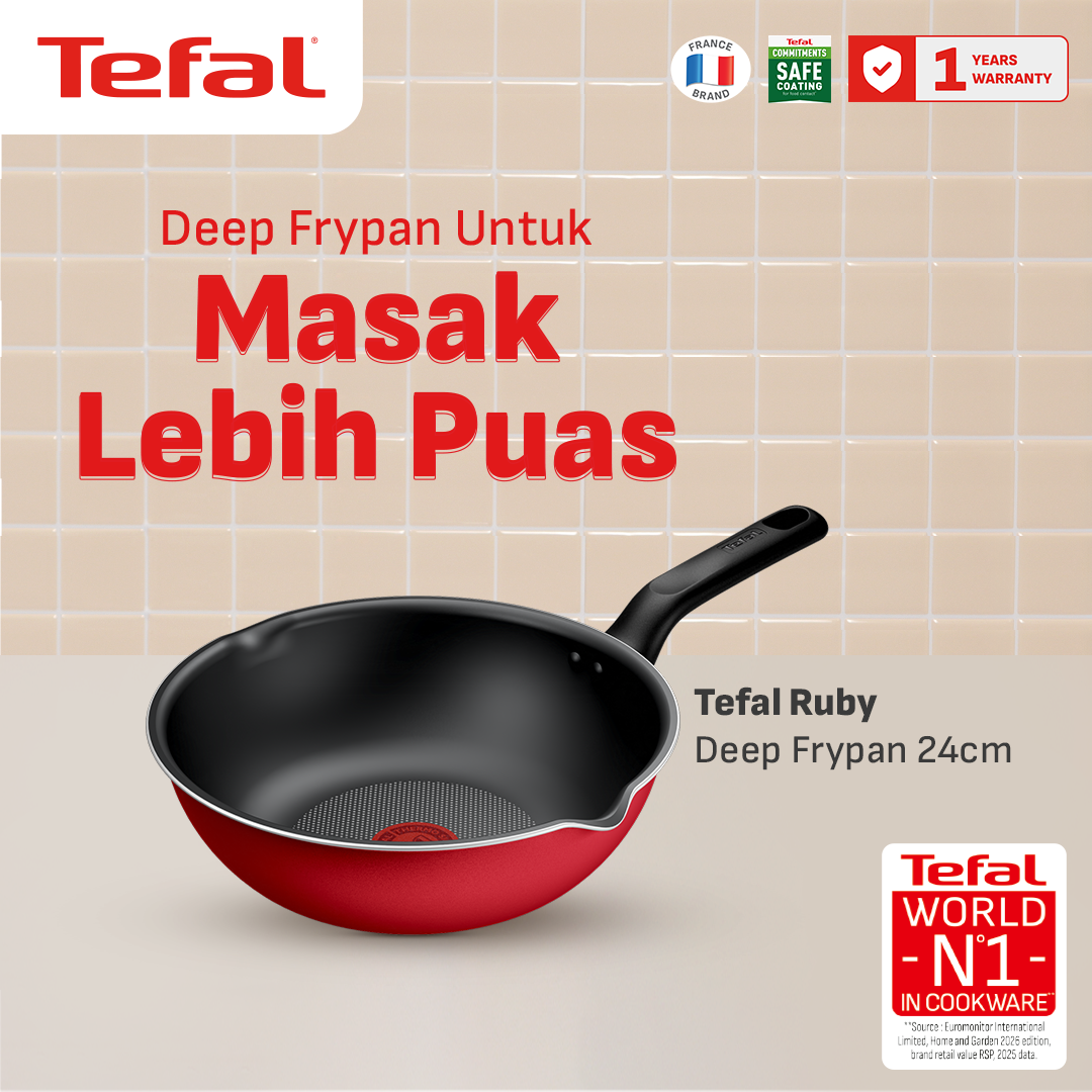 Ruby Deep Frypan 24cm / Wajan Anti Lengket