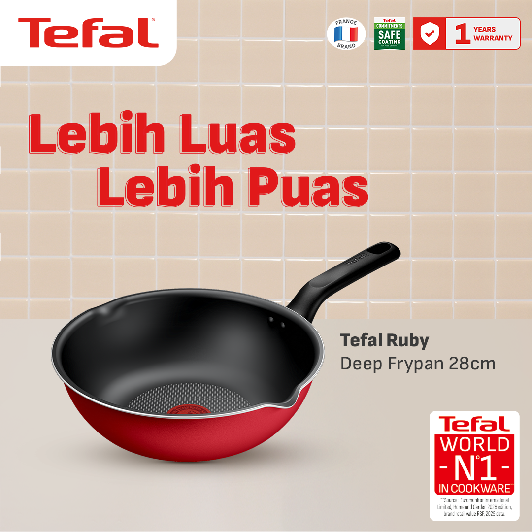 Ruby Deep Frypan 28cm / Wajan Anti Lengket