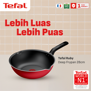 Ruby Deep Frypan 28cm / Wajan Anti Lengket
