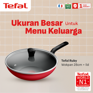 Ruby Wokpan 28cm + Lid / Wajan Anti Lengket