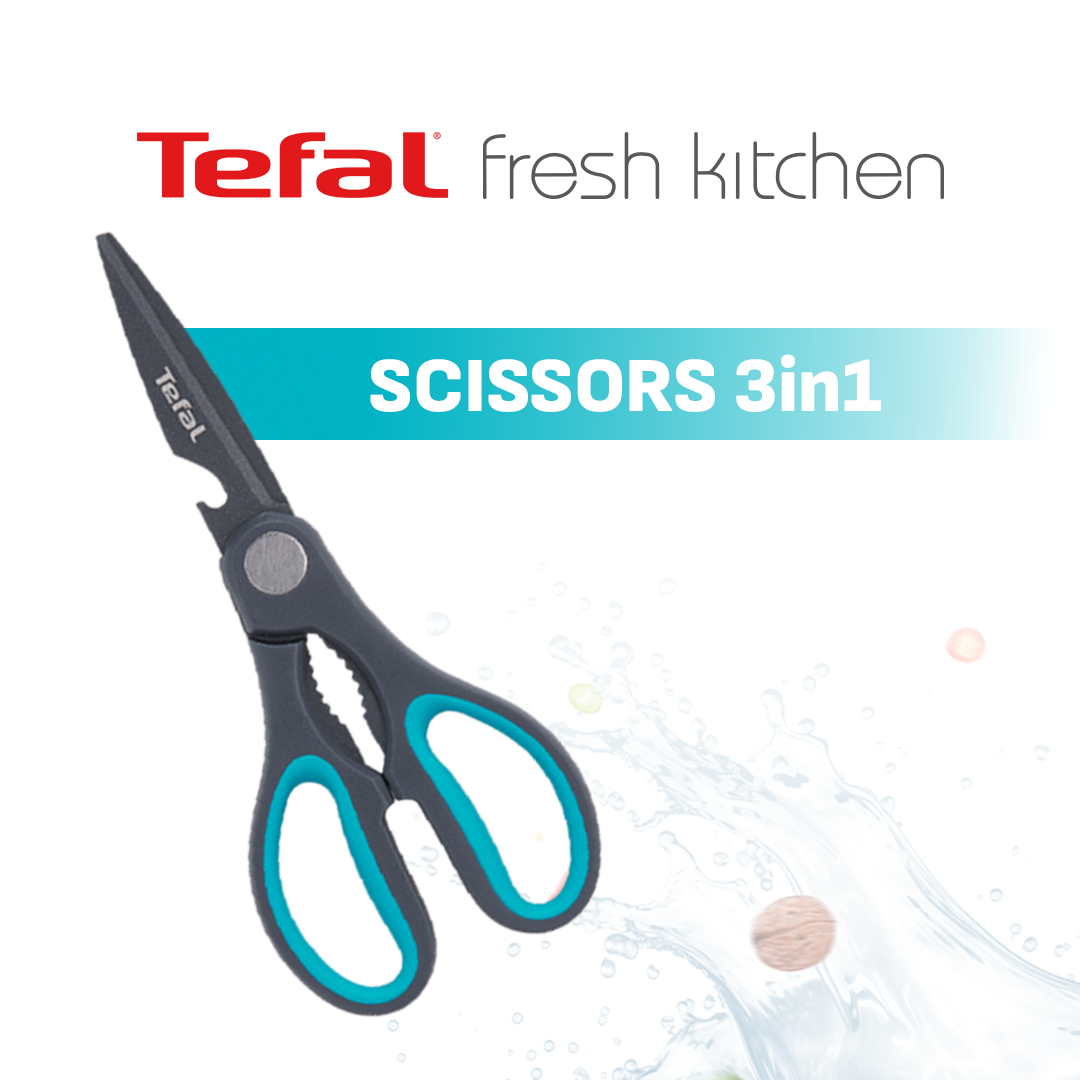Tefal Gunting Dapur Professional Stainless Steel Serbaguna - Fresh Scissors MultiPurpose