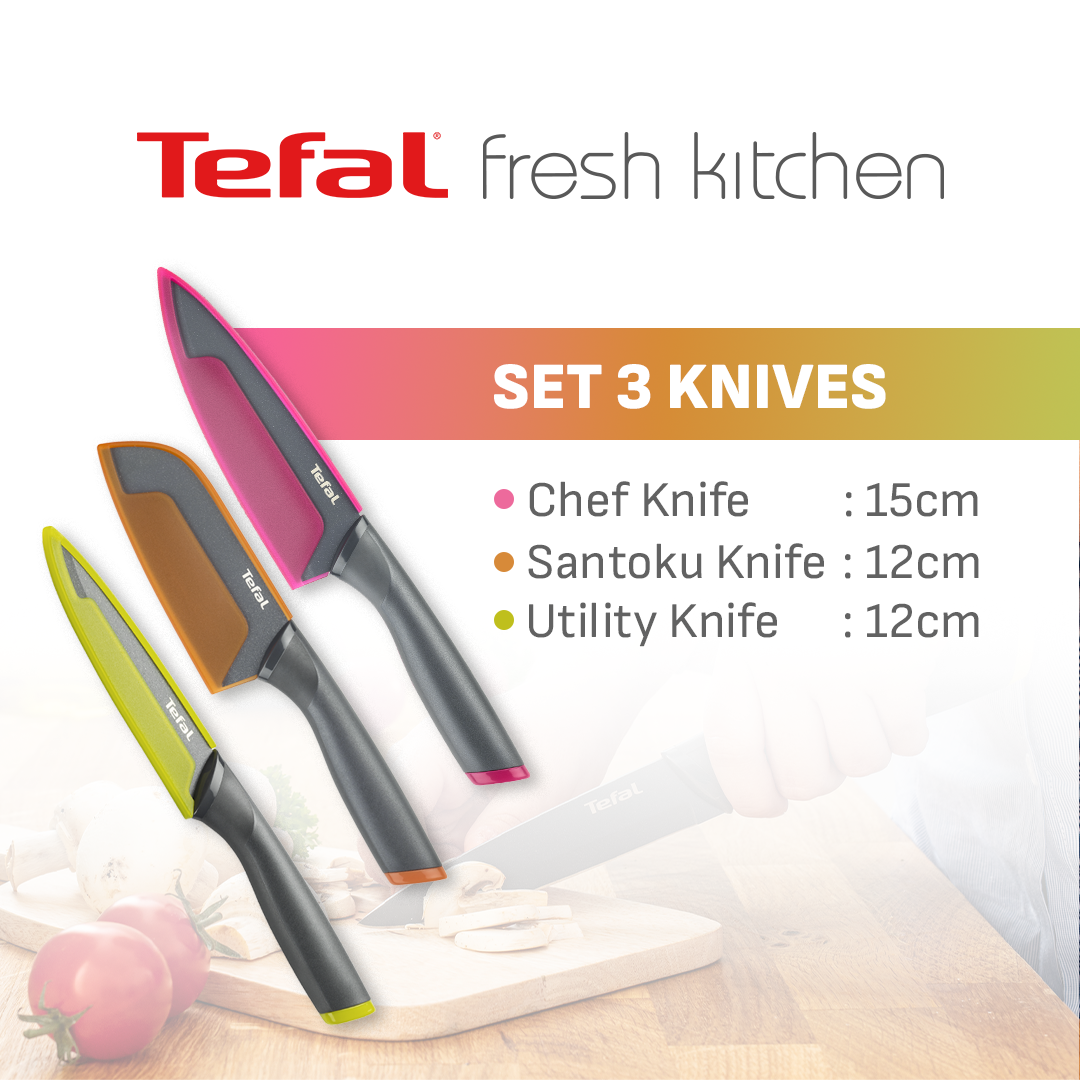 Tefal Fresh Knife / Pisau Dapur Professional Stainless Steel Serbaguna