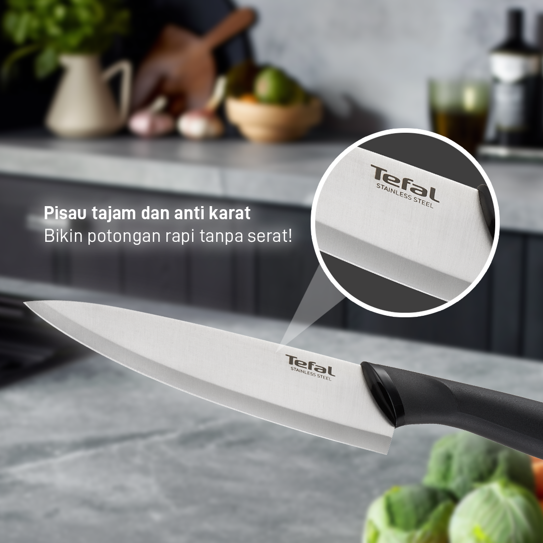 Set 4pcs Knife / Pisau Dapur Stainless Steel Dengan Tutup