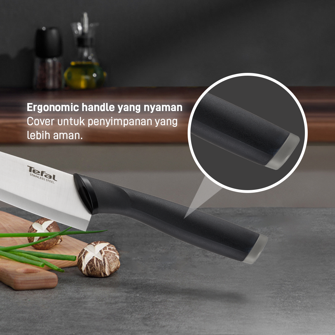 Set 4pcs Knife / Pisau Dapur Stainless Steel Dengan Tutup