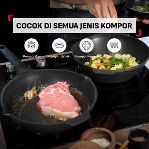Tefal Robusto Titanium 3X – Wajan Anti Lengket Premium, Bisa Semua Kompor