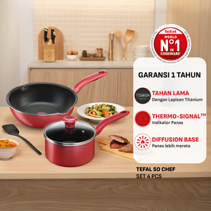 So Chef Red Package 4pcs - Cookware Set Induksi Wajan Anti Lengket