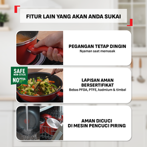 So Chef Red Package 4pcs - Cookware Set Induksi Wajan Anti Lengket