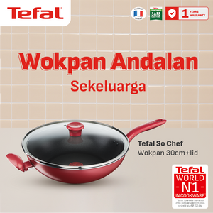 So Chef Wokpan 30cm + Tutup / Wajan Induksi