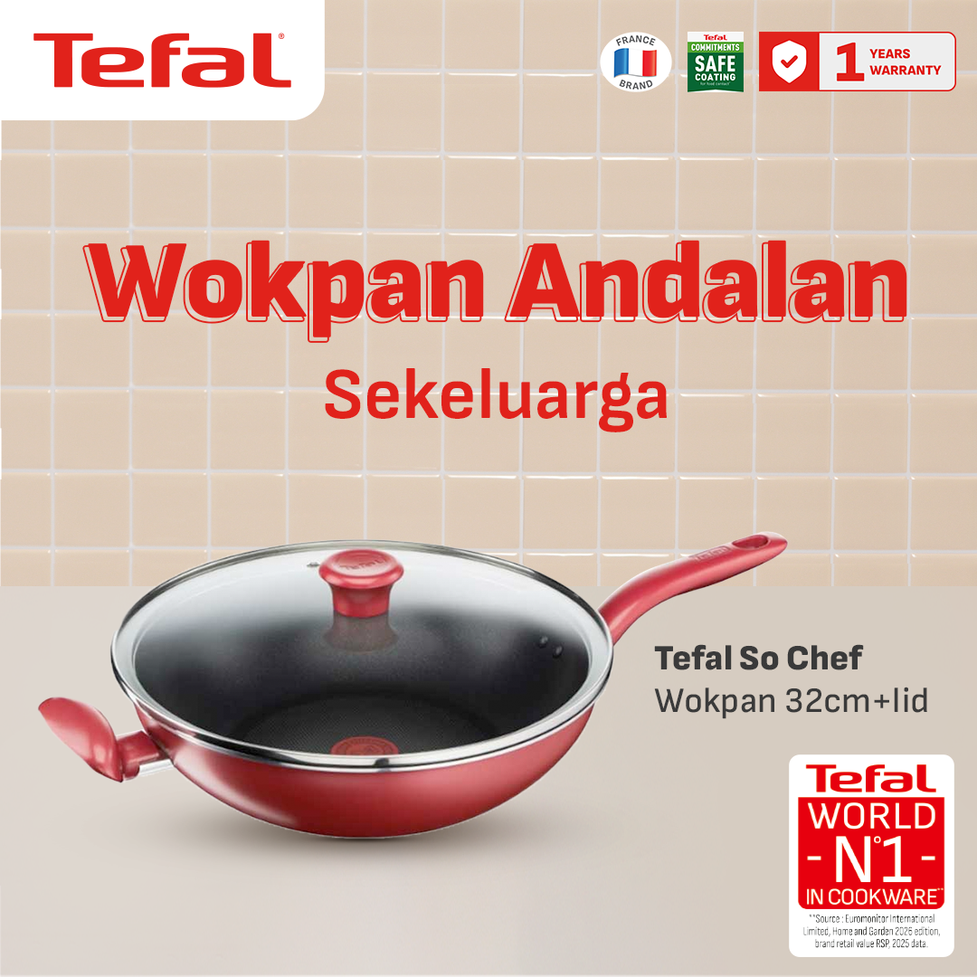 So Chef Wokpan 32cm + Tutup / Wajan Induksi