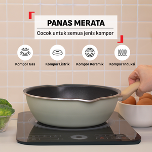 So Matcha Deep Frypan 24cm / Wajan Induksi