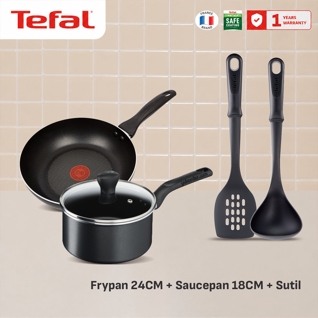 Tefal Wajan Penggorengan Anti Lengket Bundling Paket Hemat