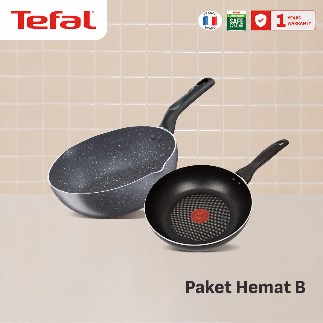 Tefal Wajan Penggorengan Anti Lengket Bundling Paket Hemat
