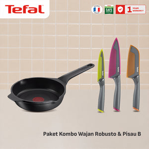 Tefal Robusto Titanium 3X – Wajan Anti Lengket Premium, Bisa Semua Kompor