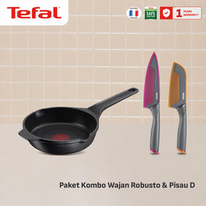 Tefal Robusto Titanium 3X – Wajan Anti Lengket Premium, Bisa Semua Kompor