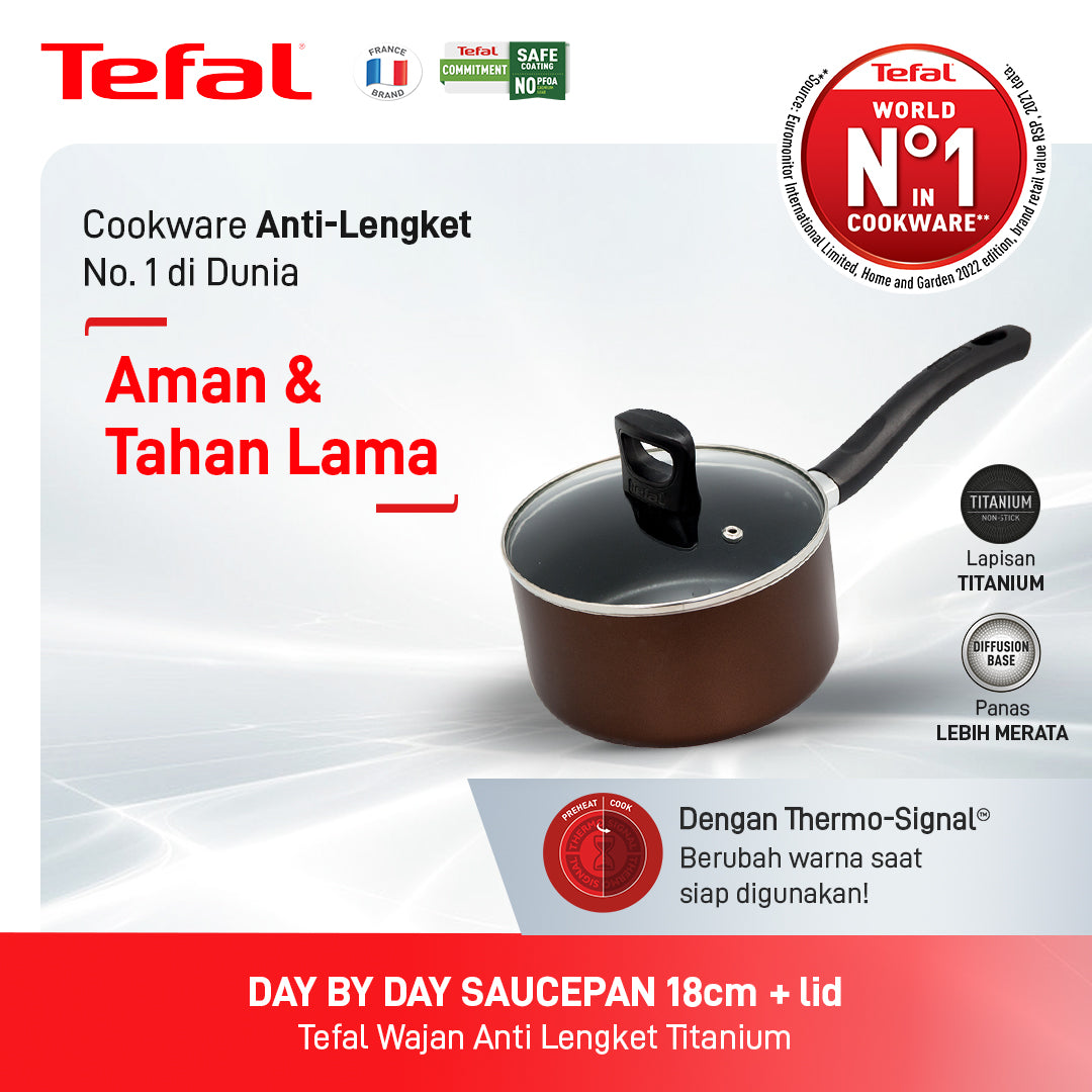 Day by Day Saucepan 18cm + Lid / Panci Anti Lengket