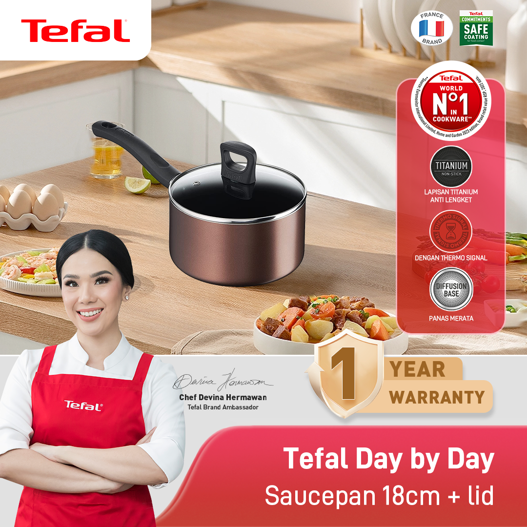 Day by Day Saucepan 18cm + Lid / Panci Anti Lengket