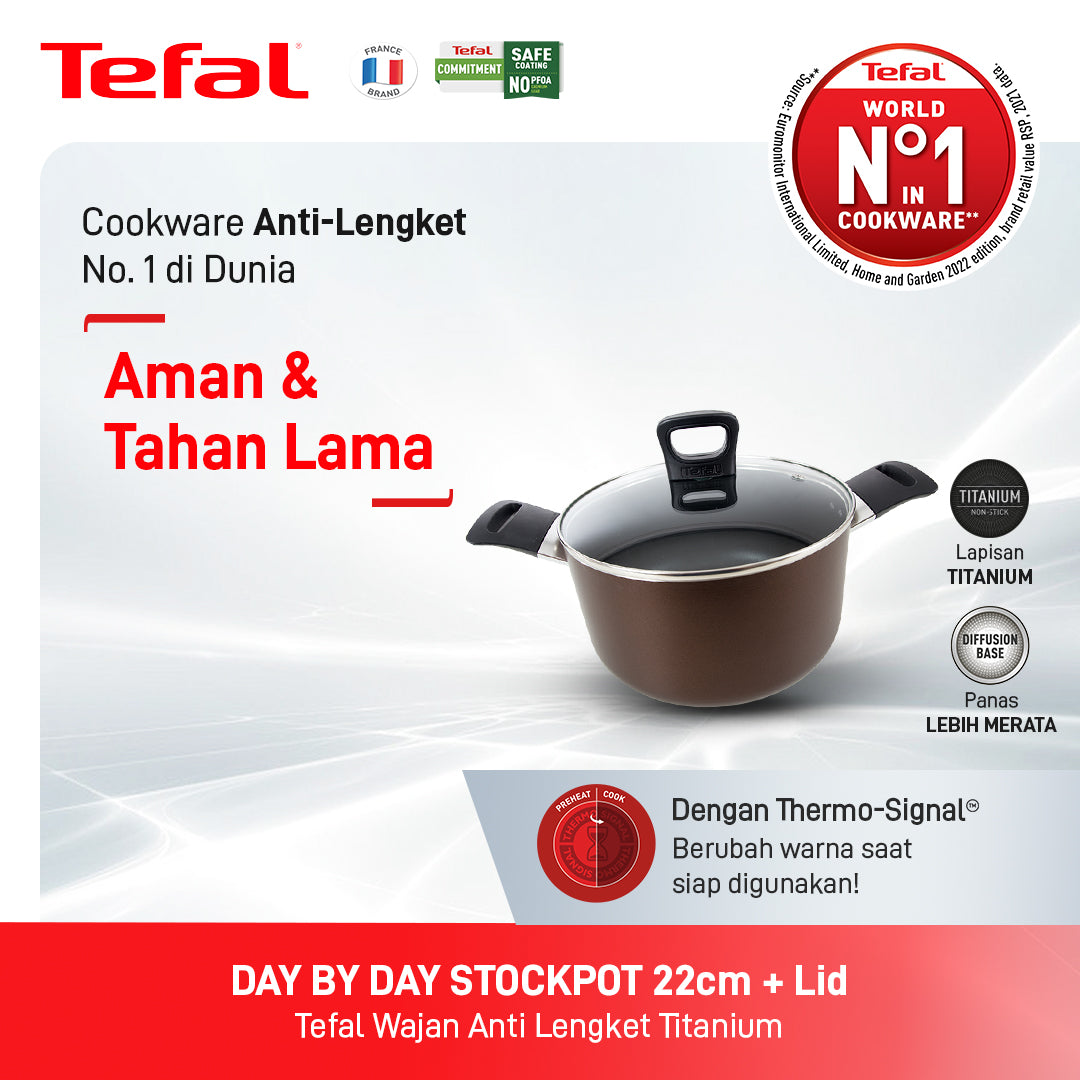 Day by Day Stockpot 22cm + Lid / Panci Anti Lengket