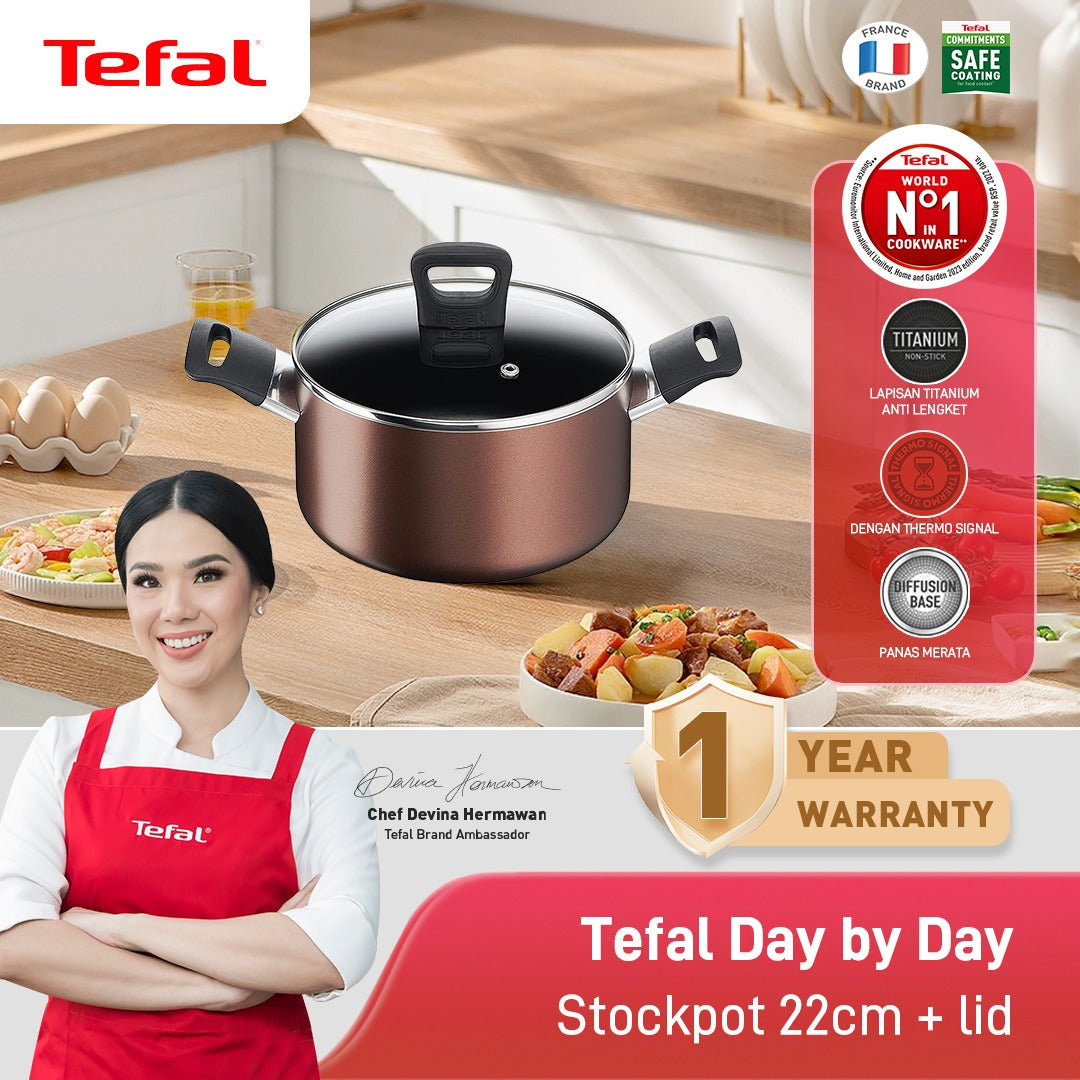 Day by Day Stockpot 22cm + Lid / Panci Anti Lengket