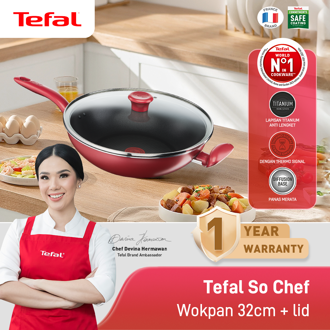 So Chef Wokpan 32cm + Tutup / Wajan Induksi
