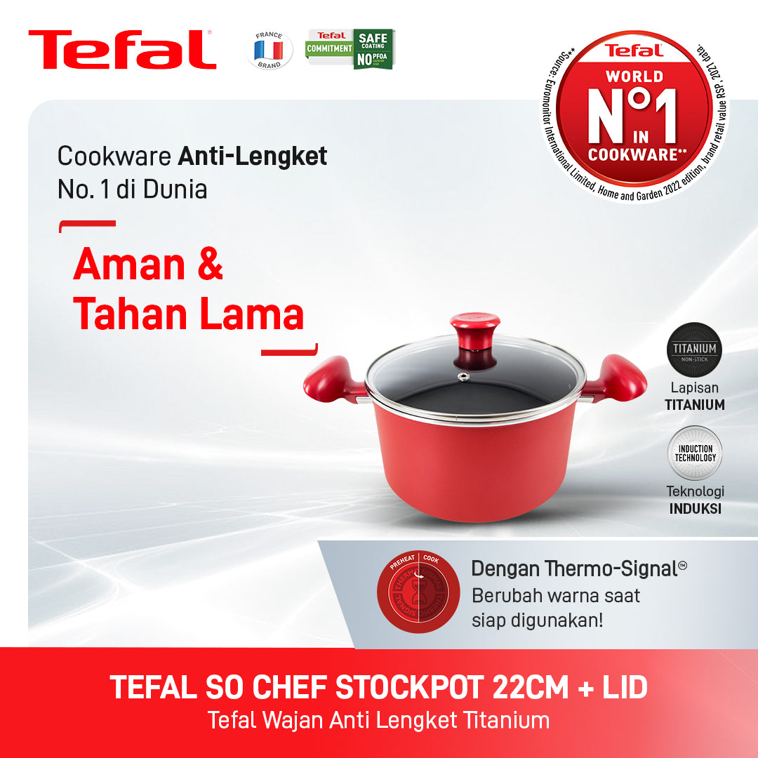 So Chef Stock Pot 22cm+Tutup / Panci Induksi