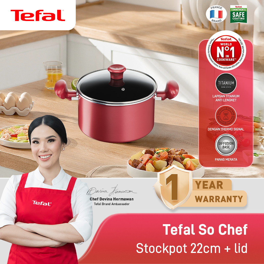 So Chef Stock Pot 22cm+Tutup / Panci Induksi