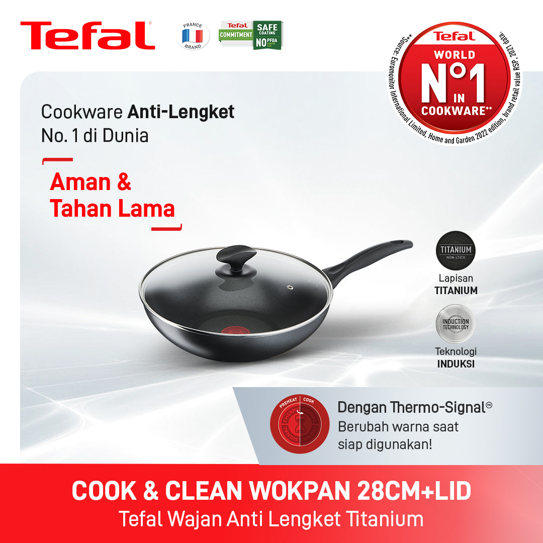 Cook & Clean Wokpan 28cm+Tutup