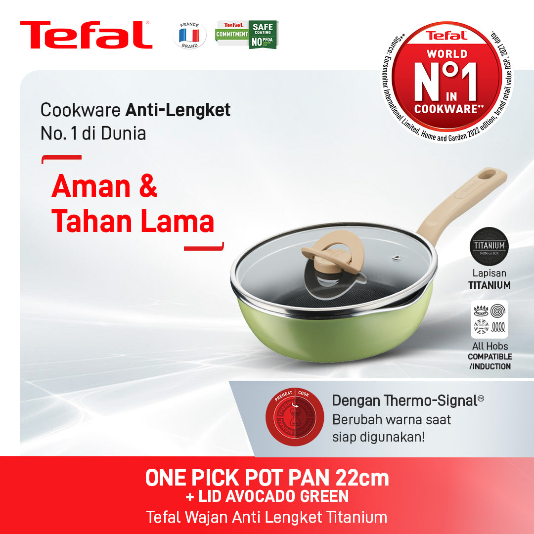 Wajan Serba Bisa OPPP 22cm+Tutup - Avocado Green