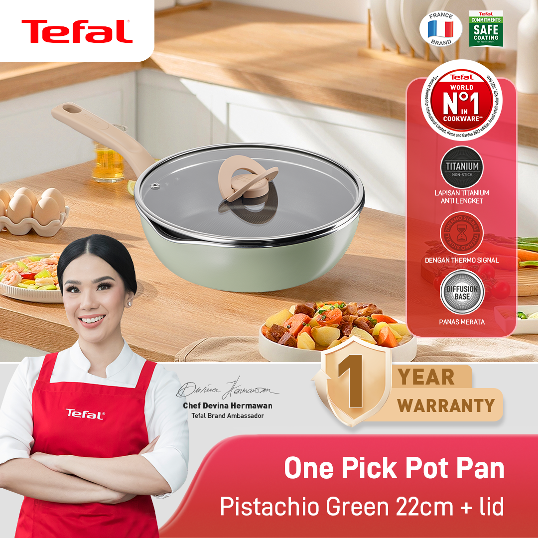 Wajan Serba Bisa OPPP 22cm+Tutup - Pistachio Green