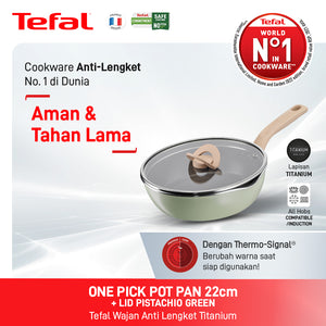 Wajan Serba Bisa OPPP 22cm+Tutup - Pistachio Green