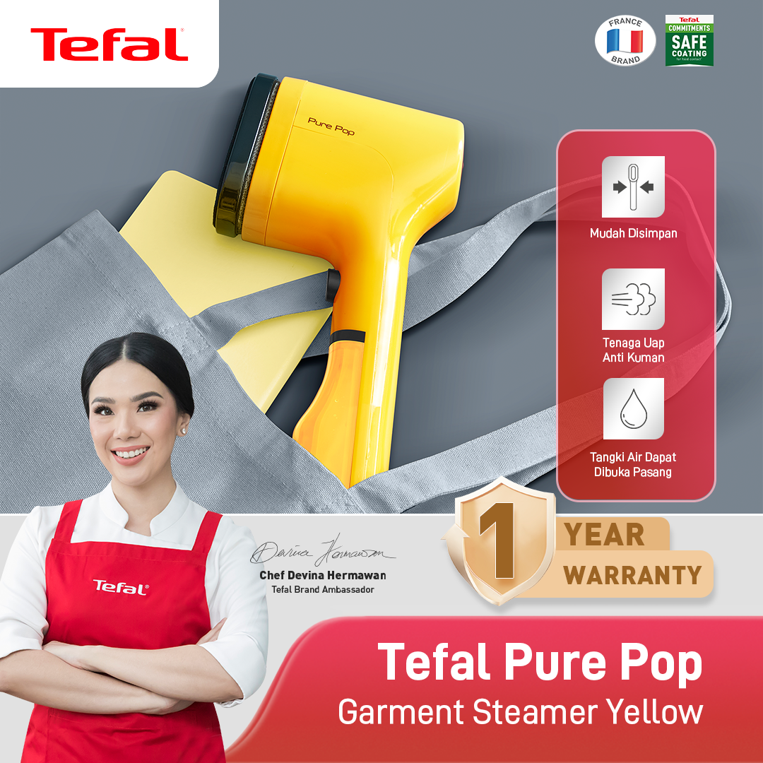 Pure Pop Garment Steamer Yellow / Handheld Steamer / Setrika Uap