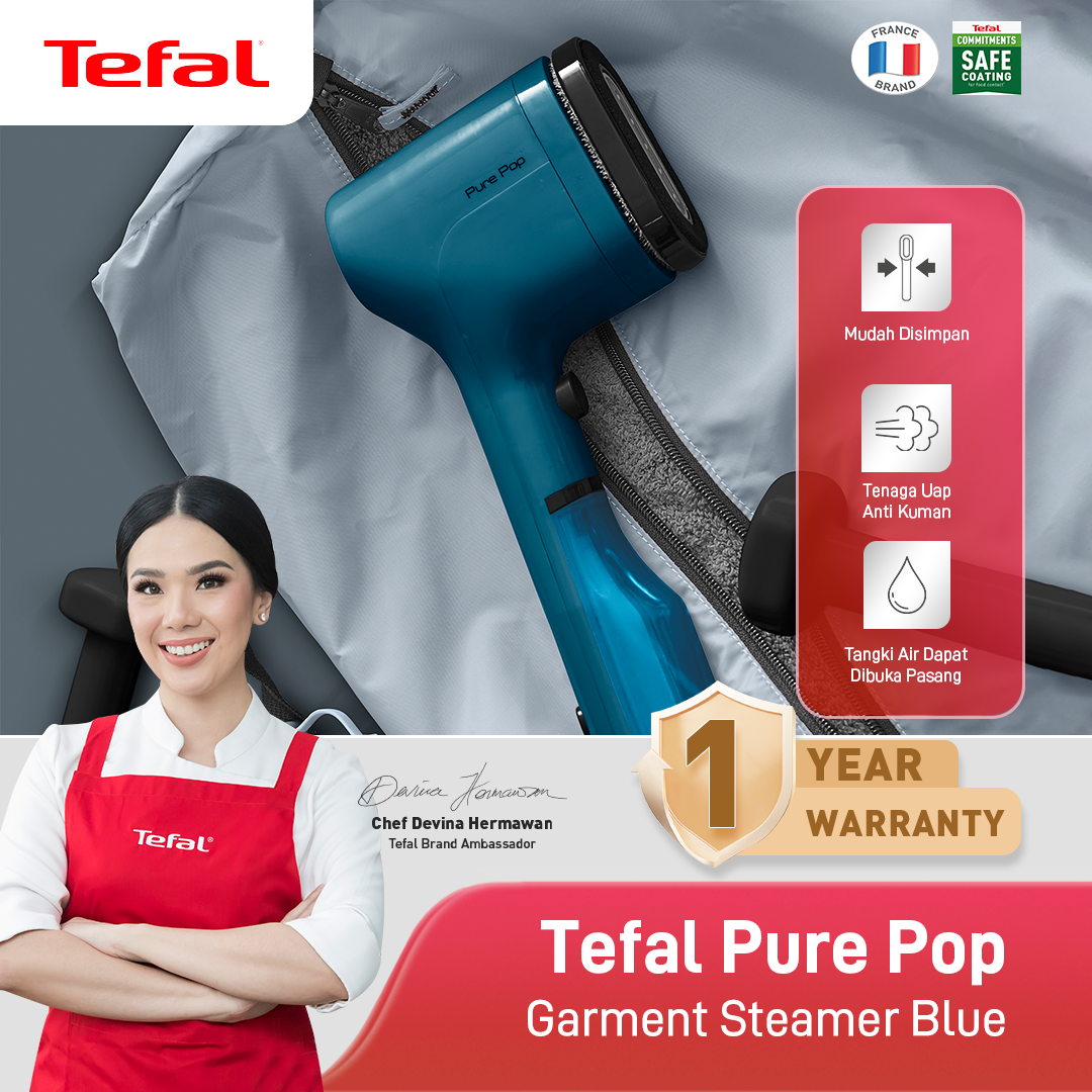 Pure Pop Garment Steamer Blue / Handheld Steamer / Setrika Uap